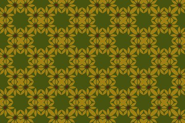 Yeşil yüzeye sahip pürüzsüz sarı çiçek arkaplanı