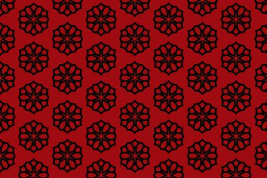 Kusursuz güzel kırmızı çiçek deseni