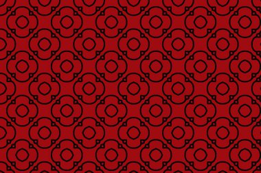 Kusursuz güzel kırmızı çiçek deseni