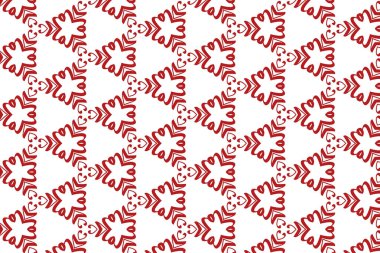 Beyaz arkaplanda soyut kırmızı çiçek deseni.