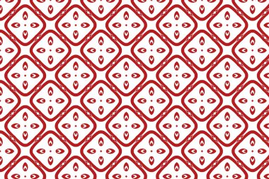 Beyaz arkaplanda soyut kırmızı çiçek deseni.