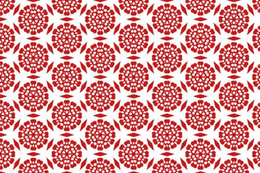 Kusursuz kırmızı çiçek deseni. Tekstil tasarım deseni.