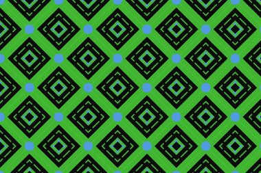 Soyut kırmızı çiçek deseni, yeşil arka planda..