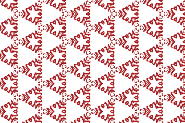 Beyaz arkaplanda soyut kırmızı çiçek deseni.