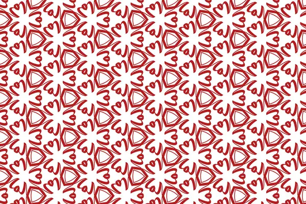 Beyaz arkaplanda soyut kırmızı çiçek deseni.