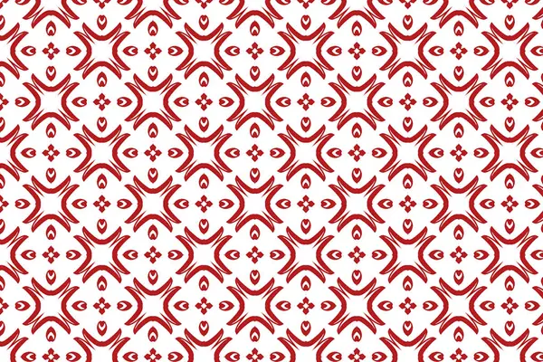 Beyaz arkaplanda soyut kırmızı çiçek deseni.