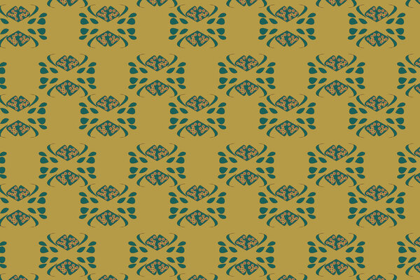 seamless beautiful green floral pattern
