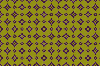 Süslü baskı tekstil için idealdir. Zeytin ve koyu mor tonlu cesur bir geometrik desen. Dekoratif desen