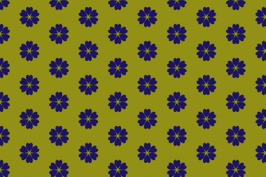 Süslü baskı tekstil için idealdir. Cesur bir geometrik mavi çiçek deseni. Dekoratif desen.