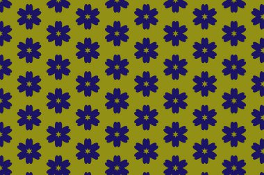 Süslü baskı tekstil için idealdir. Cesur bir geometrik mavi çiçek deseni. Dekoratif desen.