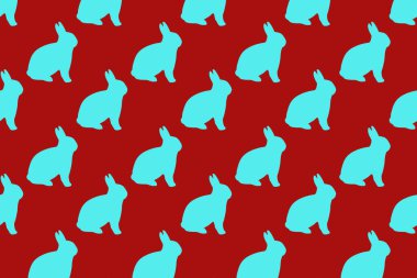 Kusursuz, güzel, renkli tavşan deseni.