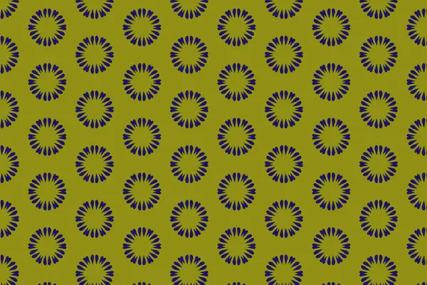 Süslü baskı tekstil için idealdir. Cesur bir geometrik mavi çiçek deseni. Dekoratif desen.