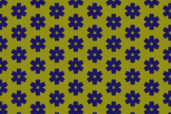 Süslü baskı tekstil için idealdir. Cesur bir geometrik mavi çiçek deseni. Dekoratif desen.