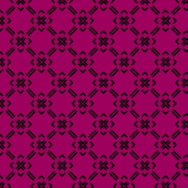 Siyah arkaplanda kusursuz pembe geometrik desen