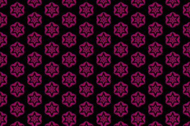 Siyah arkaplanda kusursuz pembe geometrik desen