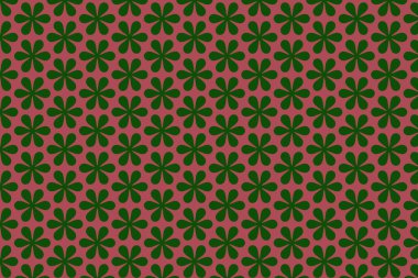 Siyah arka planda pürüzsüz pembe çiçek deseni