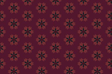 Süslü baskı tekstil için idealdir. Yeşil arka planda cesur bir geometrik çiçek deseni. Dekoratif desen.