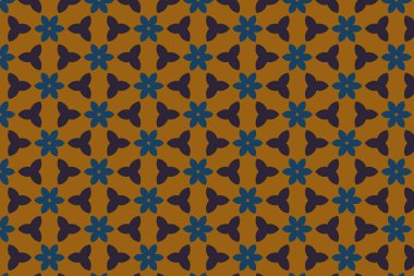 Süslü baskı tekstil için idealdir. Kalın bir geometrik yeşil, sarı arka planda menekşe çiçeği deseni. Dekoratif desen.