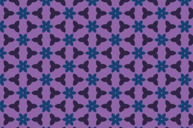 Süslü baskı tekstil için idealdir. Kalın bir geometrik yeşil, sarı arka planda menekşe çiçeği deseni. Dekoratif desen.