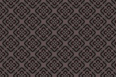 Soyut formları tekrarlayan sofistike bir model. Modern ev dekorasyonu, ambalaj ve moda baskıları için mükemmel..