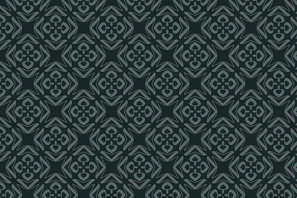 Soyut formları tekrarlayan sofistike bir model. Modern ev dekorasyonu, ambalaj ve moda baskıları için mükemmel..