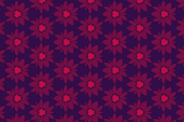 Yerleşim, çiçek elementleri arasında tutarlı bir boşluğu takip ederek yüzeyde görsel olarak hoş bir ritim oluşturur..