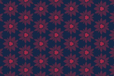 Yerleşim, çiçek elementleri arasında tutarlı bir boşluğu takip ederek yüzeyde görsel olarak hoş bir ritim oluşturur..