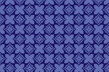 Kusursuz koyu mavi ve açık mavi geometrik desen. Duvar kağıdı, halı, halı, çarşaf, dijital baskı, tekstil baskısı, kumaş, perde, ambalaj kağıdı için kusursuz desen.