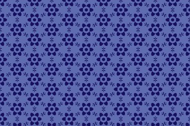 Kusursuz koyu mavi ve açık mavi geometrik desen. Duvar kağıdı, halı, halı, çarşaf, dijital baskı, tekstil baskısı, kumaş, perde, ambalaj kağıdı için kusursuz desen.