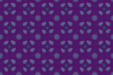 Mor yüzeyde pürüzsüz çiçek deseni