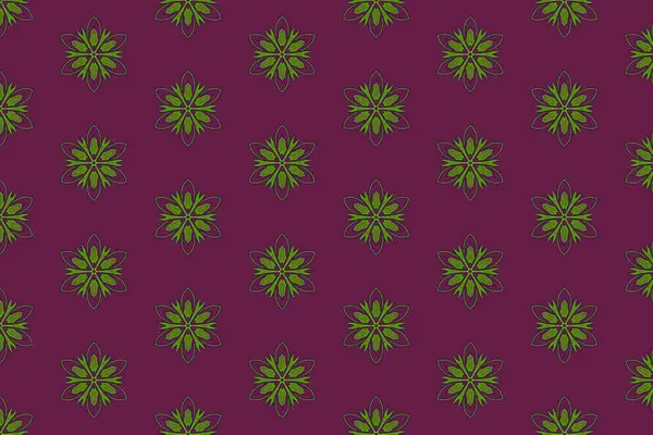 Zarif tekstil veya duvar kağıdı tasarımı için ideal, koyu mavi arka planda yumuşak altından yapılmış eşit aralıklı mandala tarzı motifler içeren minimal bir çiçek deseni