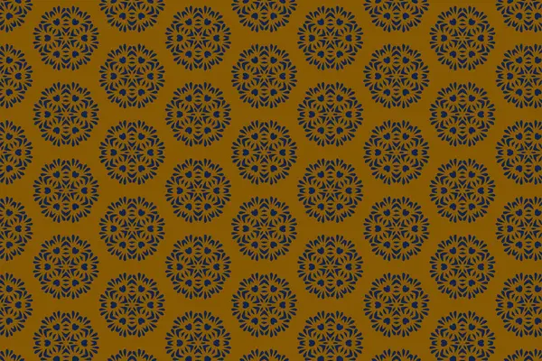 Süslü baskı tekstil için idealdir. Cesur bir geometrik mavi çiçek deseni. Dekoratif desen.