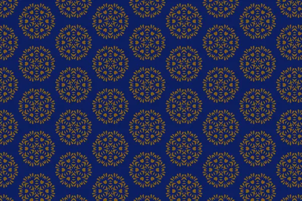 Süslü baskı tekstil için idealdir. Cesur bir geometrik mavi çiçek deseni. Dekoratif desen.