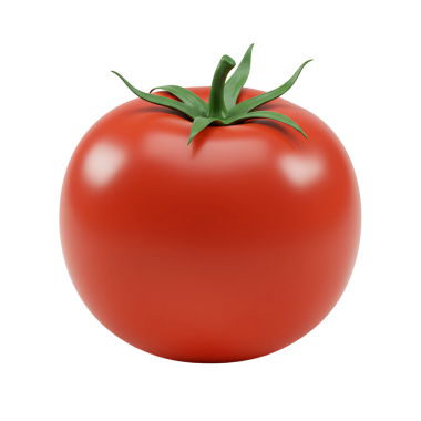 3 Boyutlu Domates Simgesi - Olgun Kırmızı Sebze İllüstrasyonu