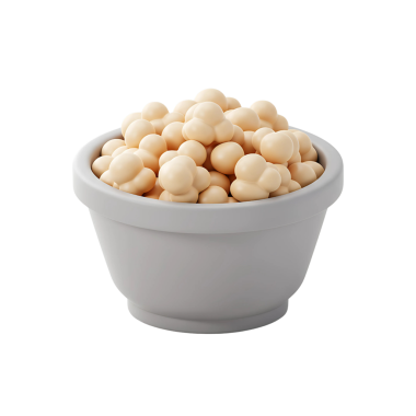 Açık gri bir kaseden taşan 3 boyutlu lezzetli beyaz patlamış mısır ikonu. Filmler, abur cuburlar, eğlence ve yemekle ilgili tasarımlar için mükemmel.