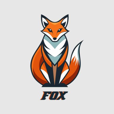 Yaratıcı Fox logo şablon vektör tasarımı