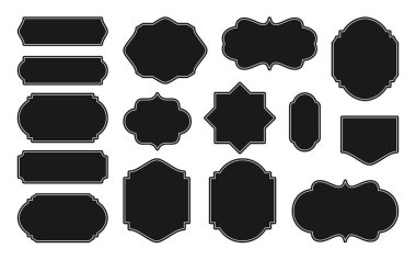 Beyaz arkaplanda izole edilmiş klasik dekoratif çerçeveler. Vektör illüstrasyonu.