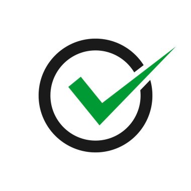 Çemberin içindeki işaret simgesini kontrol et. İzole edilmiş arka planda basit bir vektör çizimi. Durum göstergeleri, onay iletileri veya UI tasarımı için ideal.