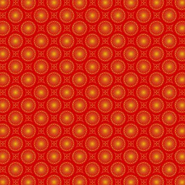 Kırmızı daireli kusursuz desen