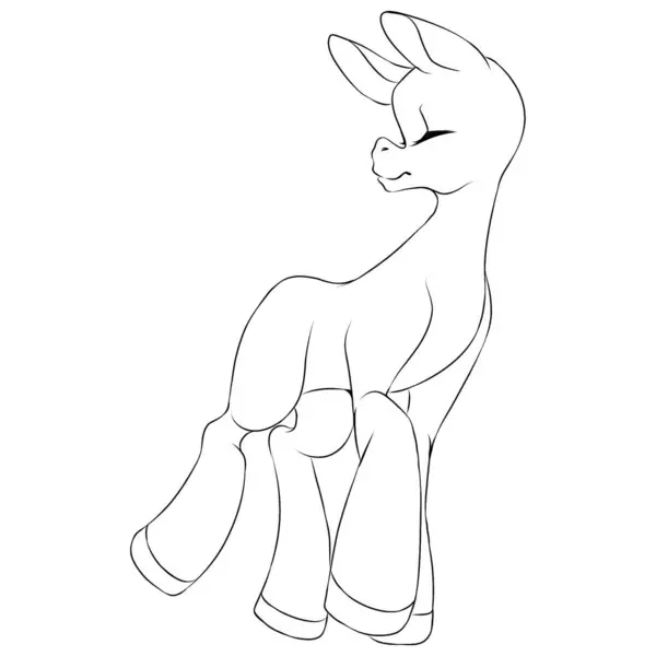 Küçük şirin at çizgi filminin vektör çizimi