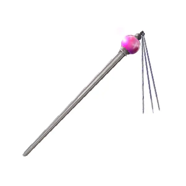 Beyaz arka planda izole edilmiş 3 boyutlu bir sihirli değnek.