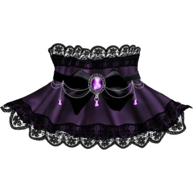 siyah dantel mor elbise ve bir fiyonk