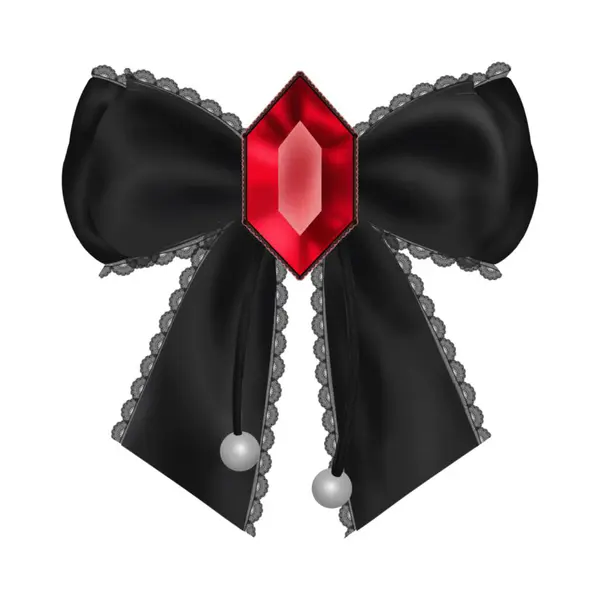 Kırmızı yay ve beyaz arka plan üzerinde izole şerit