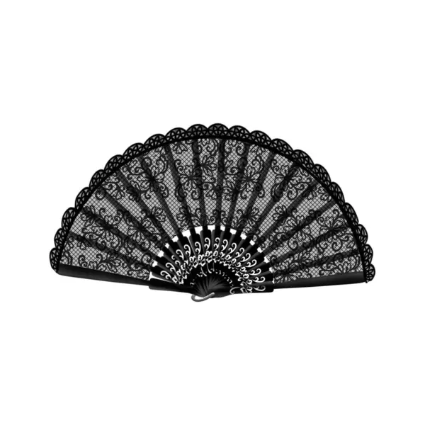 Beyaz arkaplan üzerinde izole siyah vintage kadın hayran