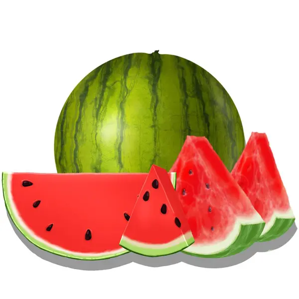 Beyaz arkaplanda karpuz