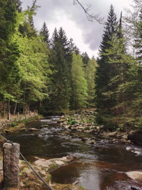 Szklarka dağı, Polonya 'nın dev dağlarındaki Szklarska Poreba kasabası yakınlarında kayalık bir dere.