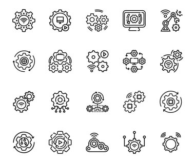 Profesyonel iş simgesi, kurumsal web siteleri, finansal göstergeler, pazarlama araçları ve ofis uygulamaları için idealdir. Temiz, ölçeklenebilir vektör simgelerini içerir.