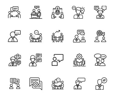 Modern takım çalışması simgesi işbirliği, proje yönetimi, iş uygulamaları ve ofis panelleri için ideal. UI / UX tasarımı için ölçeklenebilir vektör simgeleri.