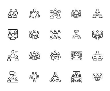 Modern takım çalışması simgesi işbirliği, proje yönetimi, iş uygulamaları ve ofis panelleri için ideal. UI / UX tasarımı için ölçeklenebilir vektör simgeleri.