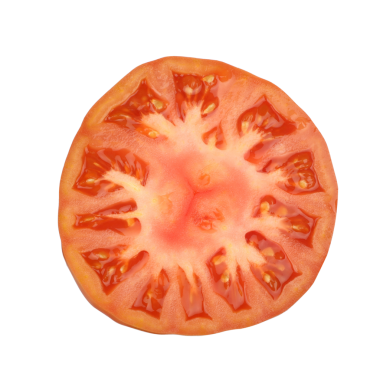 Beyaz arka planda doğal organik köy domatesi, tek parça çiğ domates, izole edilmiş arka plan.